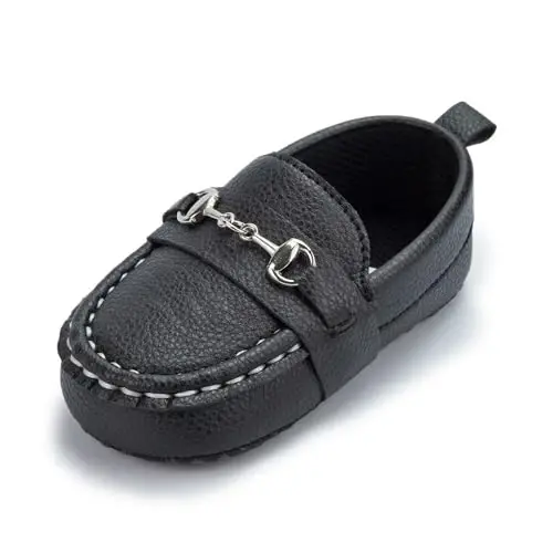 Sekantrol Baby Girls Boys Shoes,Infant Toddler Soft Sole Non Slip Flat Lazy Cute Loafers,Unisex Casual Oxford Dress Shoes - 2
