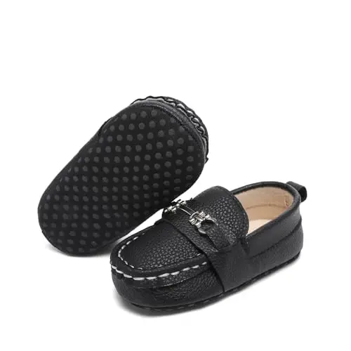 Sekantrol Baby Girls Boys Shoes,Infant Toddler Soft Sole Non Slip Flat Lazy Cute Loafers,Unisex Casual Oxford Dress Shoes - 3