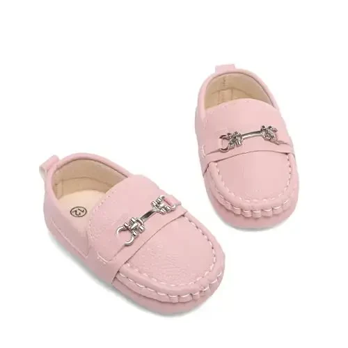 Sekantrol Baby Girls Boys Shoes,Infant Toddler Soft Sole Non Slip Flat Lazy Cute Loafers,Unisex Casual Oxford Dress Shoes - 3