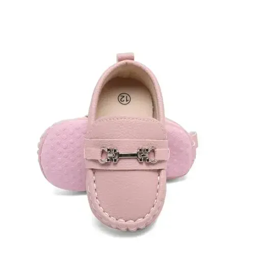 Sekantrol Baby Girls Boys Shoes,Infant Toddler Soft Sole Non Slip Flat Lazy Cute Loafers,Unisex Casual Oxford Dress Shoes - 4