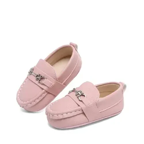 Sekantrol Baby Girls Boys Shoes,Infant Toddler Soft Sole Non Slip Flat Lazy Cute Loafers,Unisex Casual Oxford Dress Shoes - SEKANTROL (1)