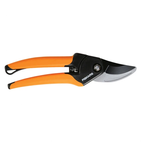 Секатор Fiskars с обходным лезвием из стали и рукояткой SoftGrip, черный и оранжевый - Modazone