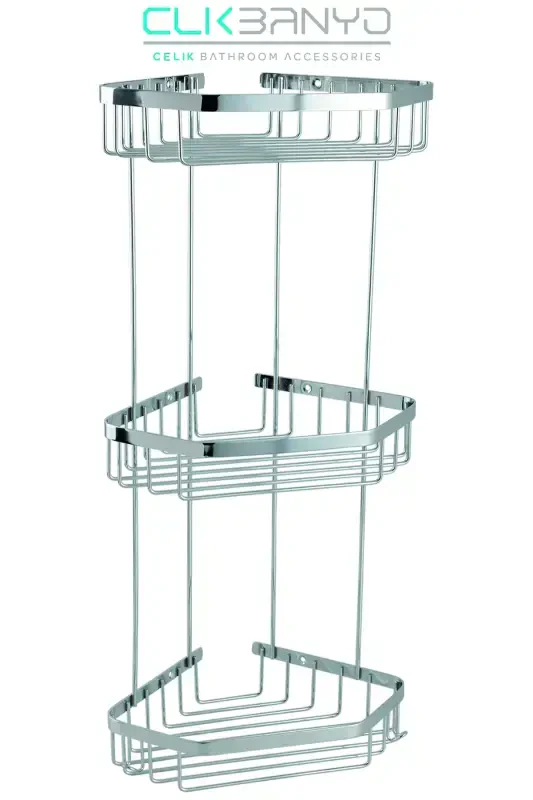 SELEN TRIPLE SHAMPOO HOLDER 19X19 CM 304 STAINLESS STEEL (10 YEARS RUSTPROOF WARRANTY) - 1