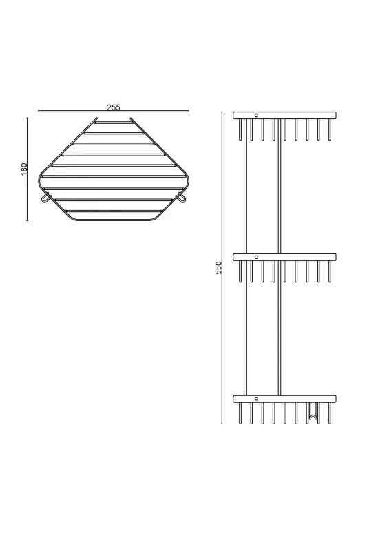SELEN ТРОЙНОЙ ШАМПУНЬНИК 19X19 CM 304 НЕРЖАВЕЮЩАЯ СТАЛЬ (ГАРАНТИЯ ОТ РЖАВЧИНЫ 10 ЛЕТ) - 2