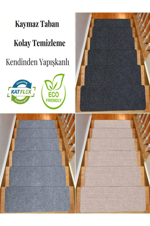 Self-Adhesive Stair Tread Carpet (1 Piece) Rip Carpet Felt Non-Slip Carpet - 16