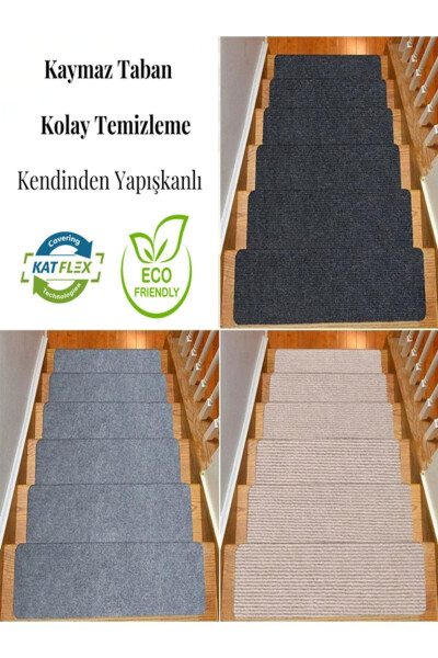 Self-Adhesive Stair Tread Carpet (1 Piece) Rip Carpet Felt Non-Slip Carpet - 12