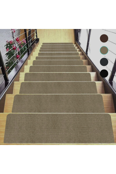 Self-Adhesive Stair Tread Carpet (1 Piece) Rip Carpet Felt Non-Slip Carpet - 1