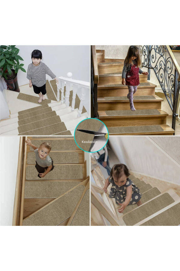 Self-Adhesive Stair Tread Carpet (1 Piece) Rip Carpet Felt Non-Slip Carpet - 4