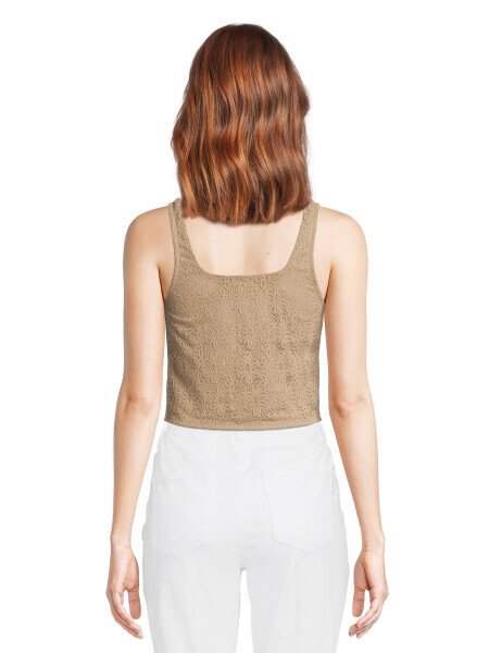 Self Esteem Juniors' Lace Square Neck Corset Top, Sizes XS-XL - 3