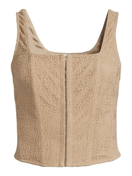 Self Esteem Juniors' Lace Square Neck Corset Top, Sizes XS-XL - 5