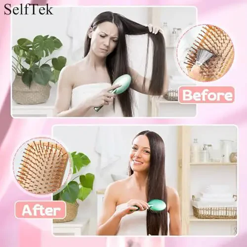SelfTek 4 Pack Soch cho'tkasini tozalash vositasi Soch va changni olib tashlash uchun - Uy yoki salon uchun - 3