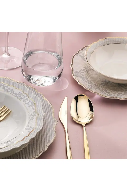 Selina Dinner Set 60 Pieces - Gold - 2 - 3