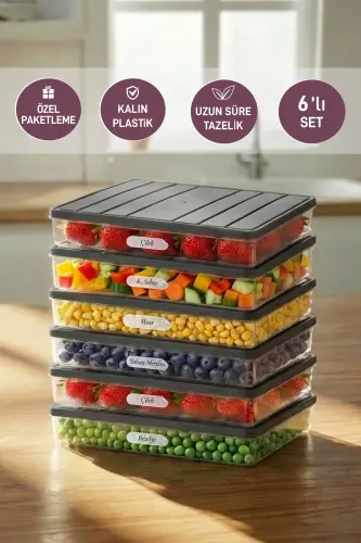 Selka Nora 6 Dona 2,25 Lt. Saqlash quti-kulrang 