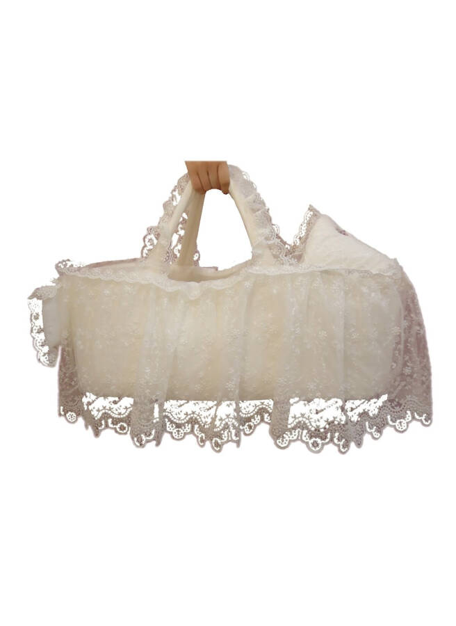 Sema Baby Lace and Frill Luxury Newborn Baby Cot - Ecru - 9