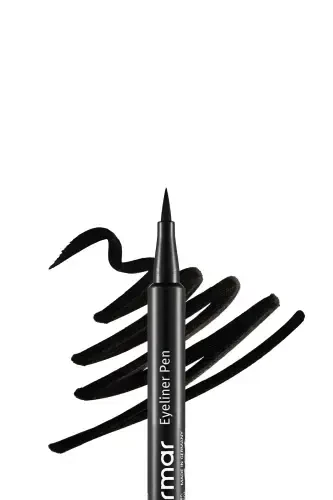 Semi Matte Finish Eyeliner (BLACK) - Eyeliner Pen - 001 Black - 8690604109609 - FLORMAR (1)