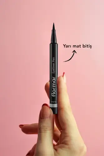 Semi Matte Finish Eyeliner (BLACK) - Eyeliner Pen - 001 Black - 8690604109609 - 5