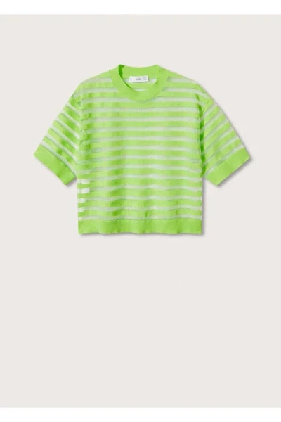 Semi-Sheer Knit Sweater - MANGO