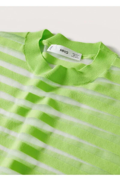 Semi-Sheer Knit Sweater - 7