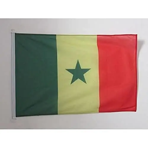Senegal NAUTICAL Flag 18'' x 12'' - Senegalese flags 30 x 45 cm. - Banner 12x18 in for boat - AZ FLAG 