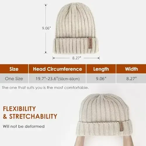 SENPUKI Womens Winter Knitted Beanie Hat 3PCS,Warm Knit Fashionable Caps,Womens Beanie for Fall Cold Weather - 3