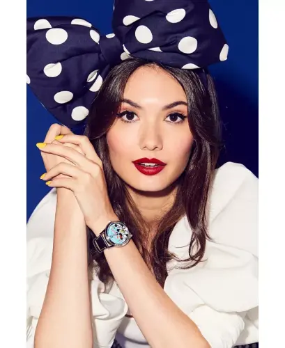 Sensational Six Black Leather Strap Watch 40mm-Black - 3