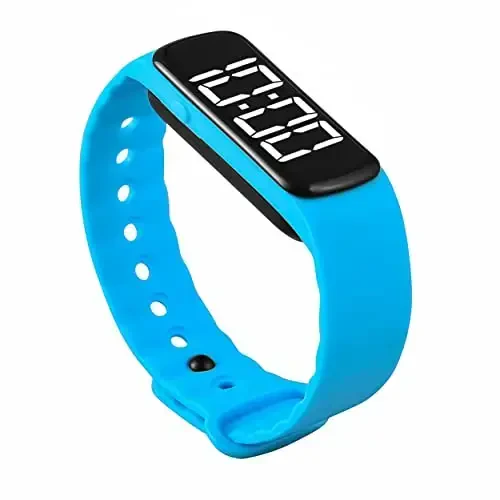 Sensory Wrist Timer for Kids, Teachers, Students, Simple Reminder Watch with Silent Alarm Clock Wristband, Classroom Countdown (Blue) - 2
