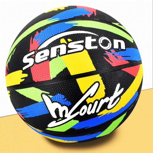 Senston 29.5'' Açık Hava/Kapalı Ortam Basketbol Topu Resmi Boyut 7 Sokak Basketbolu Pompa İle - 2