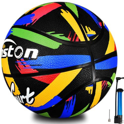 Senston 29.5'' Açık Hava/Kapalı Ortam Basketbol Topu Resmi Boyut 7 Sokak Basketbolu Pompa İle - 6