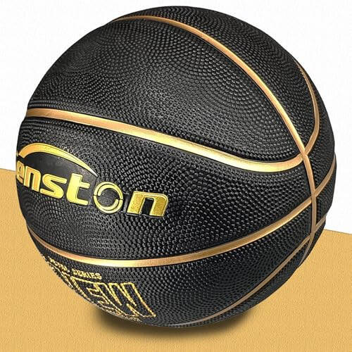 Senston 29.5'' Basketball Outdoor Indoor Rubber Basketball Ball Official Size 7 Street Basketball with Pump - 4