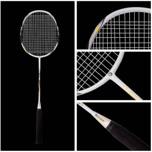 Senston Badminton Raket Seti 2'li, Grafit Saplı Badminton Raketleri, Badminton Çantası, 2 Badminton Topu, 2 Raket Tutacağı Dahil - 2