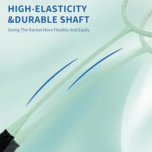 Senston Badminton Raketkasi, Tashqi, Hoвли, Sport Zalı Uchun 6 ta Neylon Volanchali Yengil Badminton Raketkasi To'plami, 4 ta Paket - 4