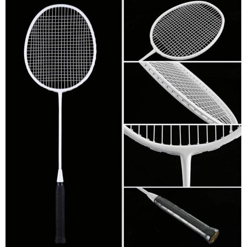 Senston Badminton Raketkasi, Tashqi, Hoвли, Sport Zalı Uchun 6 ta Neylon Volanchali Yengil Badminton Raketkasi To'plami, 4 ta Paket - 3