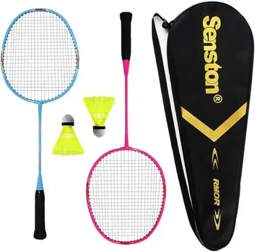 Senston Lightweight Beginner Badminton Set with 2 Rackets, 2 Shuttlecocks, Carry Bag - 1
