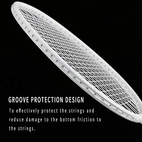 Senston Professional Badminton Rackets Set of 4 - Carbon Fiber, 6 Shuttlecocks, 4 Grips & Bag for Backyard Games | 90g Lightweight - 3