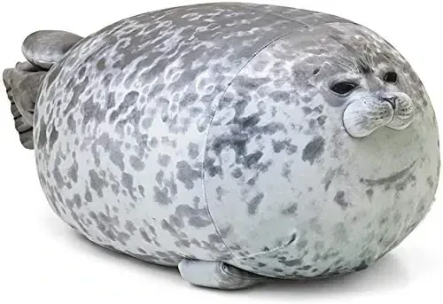 MerryXD Chubby Blob Seal Pillow,Stuffed Cotton Plush Animal Toy Cute Ocean Medium(17.6 in) - 1
