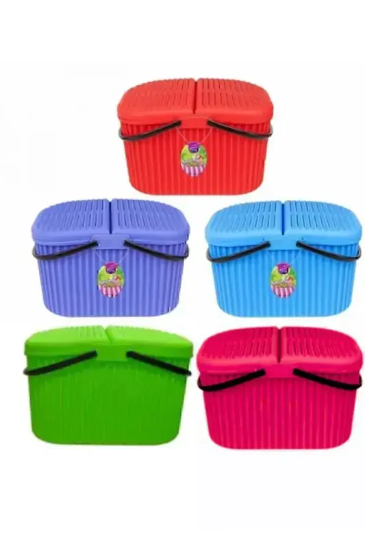 Sepetto Picnic Basket Colorful 30 Liters Wide Blue And Green Colors - 1