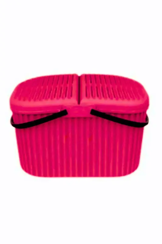 Piknik Sepeti Renkli 30 Litre Geniş Sarı .-RENKLİ - 2