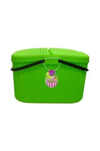 Piknik Sepeti Renkli 30 Litre Geniş Sarı .-RENKLİ - 3