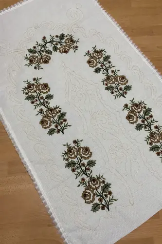 Seplik kanvas etamin kashtachilik kashtasi 100% paxta zig'ir choyshab krem*sariq-SARIQ*KREM - 4
