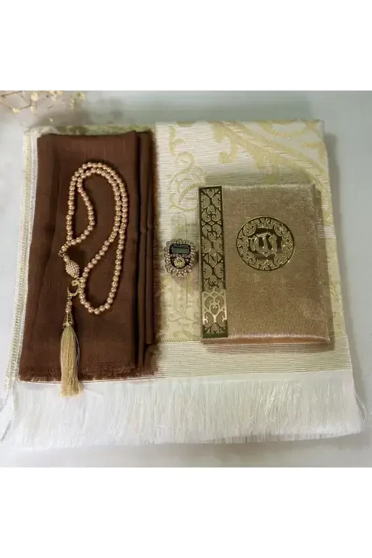 Seplilik, Sovg'a, Kelin Bohchasi to'plami, Yosin, Tasbeh, Zikr Matik, joynamoz to'plami, Joynamoz-jigarrang - 3