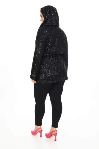Sequin Hooded Jacket 821 - 4