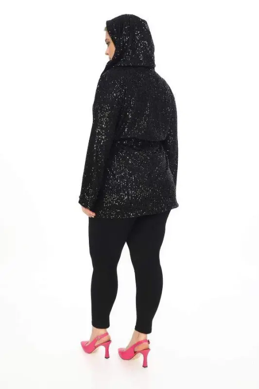 Sequin Hooded Jacket 821 - 4