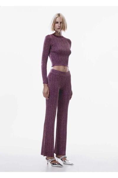 Sequin Knitted Culotte Pants - MANGO (1)