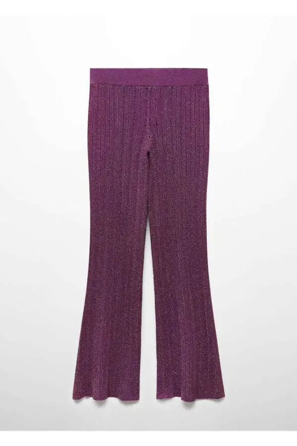 Sequin Knitted Culotte Pants - 3