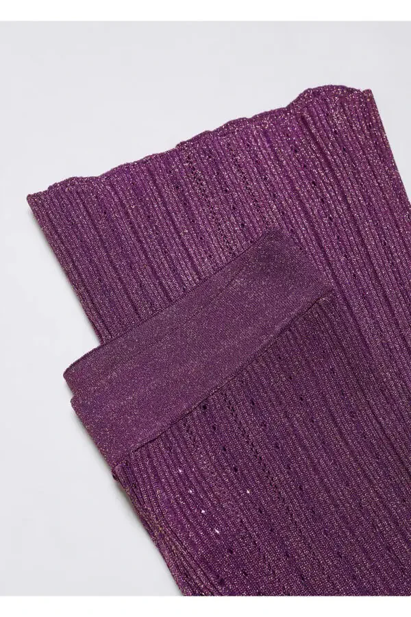 Sequin Knitted Culotte Pants - 6