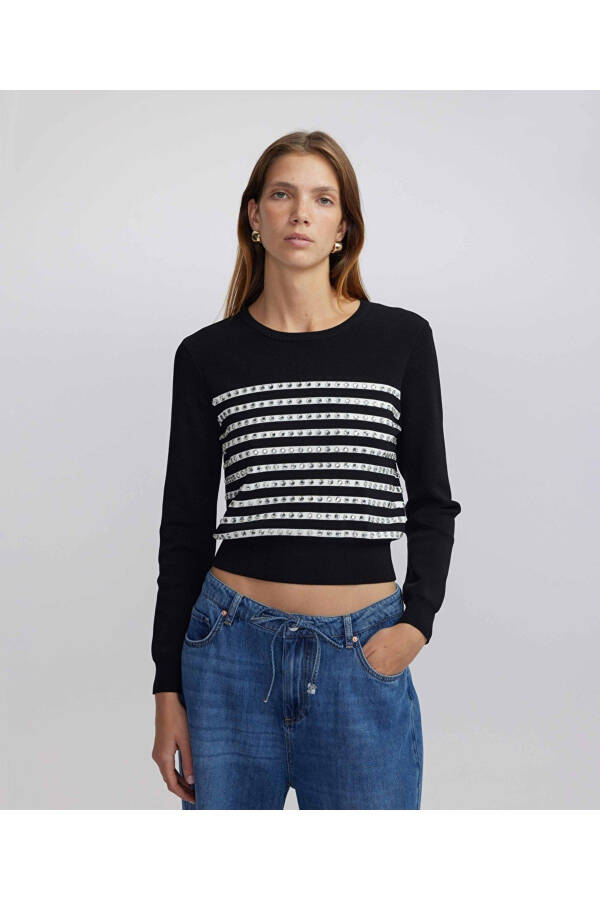 Sequin Striped Knit - 2