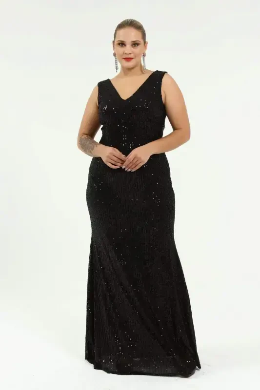 Sequined Long Evening Dress KL3098 - 3