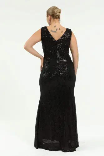 Sequined Long Evening Dress KL3098 - 4