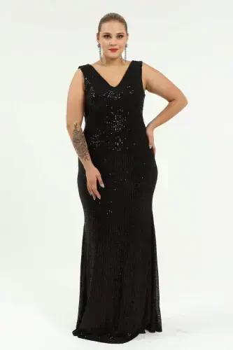 Sequined Long Evening Dress KL3098 - 5