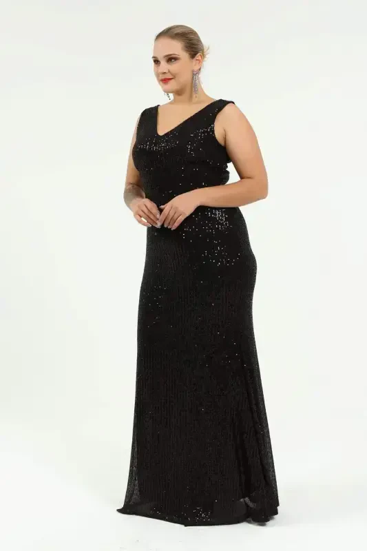 Sequined Long Evening Dress KL3098 - 6